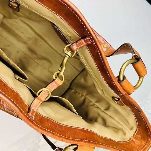 COACH #10002 Gold & Patchwork Leather Trim Tote / Shoulder Bag - Picture 8 of 14